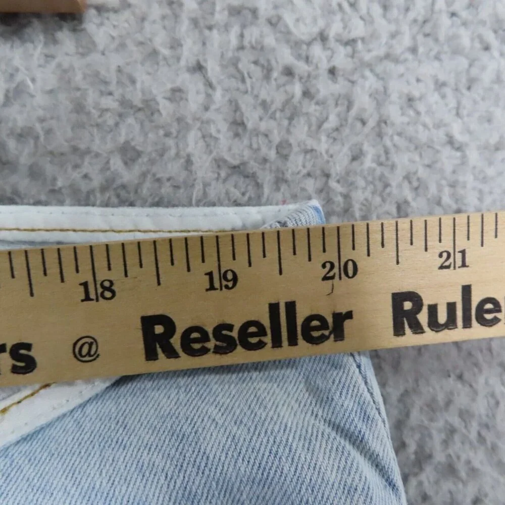 Y2K Cutout Waist Denim‎ Mini Skirt Light Wash High Waist Trendy We Wore What XL - Picture 8 of 10